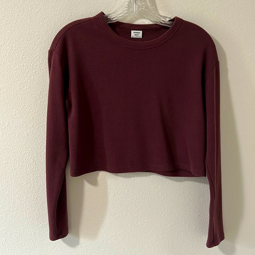 Sunday Best - long sleeve crop top -XS